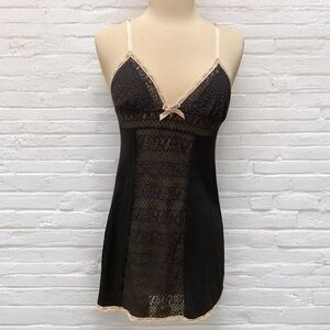 Elegant Black Lace Slip Dress